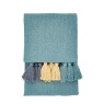 Reynosa Tassel Throw 130cm X 170cm - Teal