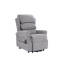 Downtown Luxor Dual Motor Riser Recliner Chair in Dove Grey Fabric