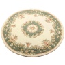 Melrose Interiors Melrose Royal Round Rug - Cream/Green