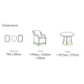 Downtown Cuba 2 Seat Bistro Set - Grey