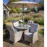 Hartman Eton 4 Seat Dining Set With Parasol & Base - Beech