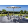 Hartman Hartman Rio 6 Seat Dining Set With Parasol & Base - Taupe