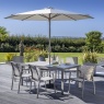 Hartman Hartman Rio 6 Seat Dining Set With Parasol & Base - Taupe