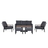 Hartman Hartman Asher Lounge Set With Adjustable Table - Grey/Teak