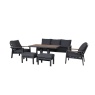 Hartman Hartman Asher Lounge Set With Adjustable Table - Grey/Teak