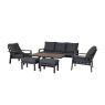 Hartman Hartman Asher Lounge Set With Adjustable Table - Grey/Teak