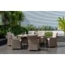 Lifestyle Garden Lifestyle Garden Martinique 6 Seat Oval Dining Set - Woodsmoke Finish