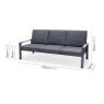 Lifestyle Garden Lifestyle Garden Panama Sofa Set - Black