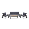 Lifestyle Garden Lifestyle Garden Panama Sofa Set - Black