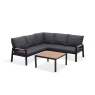 Lifestyle Garden Lifestyle Garden Panama Corner Lounge Set - Black