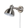 BHS Daria Plug In Wall Light - Satin Nickel