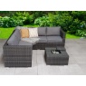 Signature Weave Signature Weave Georgia Corner Sofa Set With Ice Bucket - Grey