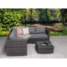 Signature Weave Signature Weave Georgia Corner Sofa Set With Ice Bucket - Grey