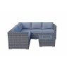 Signature Weave Signature Weave Georgia Corner Sofa Set With Ice Bucket - Grey