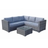 Signature Weave Signature Weave Georgia Corner Sofa Set With Ice Bucket - Grey