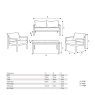 Pacific Lifestyle Pacific Malta 4 Seat Outdoor Seating Set - Natural