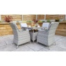 Signature Weave Signature Weave Edwina 4 Seater Dining Set - Grey