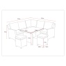 Downtown Havana Mini Corner Modular Dining Set - Grey