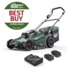 Webb Eco WEV20X2LM43B4X 40V 43cm (17inch) Cordless Rotary Lawnmower (2 x 4Ah Battery & Dual Charger