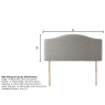 Silentnight Rochester Strutted Headboard