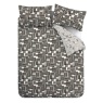 Catherine Lansfield Blocks Duvet Set - Black