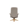 Maine Fabric Recliner Chair & Stool Set - Camel