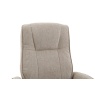 Maine Fabric Recliner Chair & Stool Set - Camel